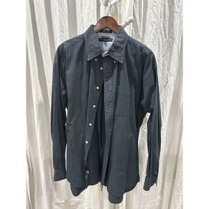 Tommy Hilfiger Mens XL Plaid Check Button Up Traditional Dresswear Classic Shirt